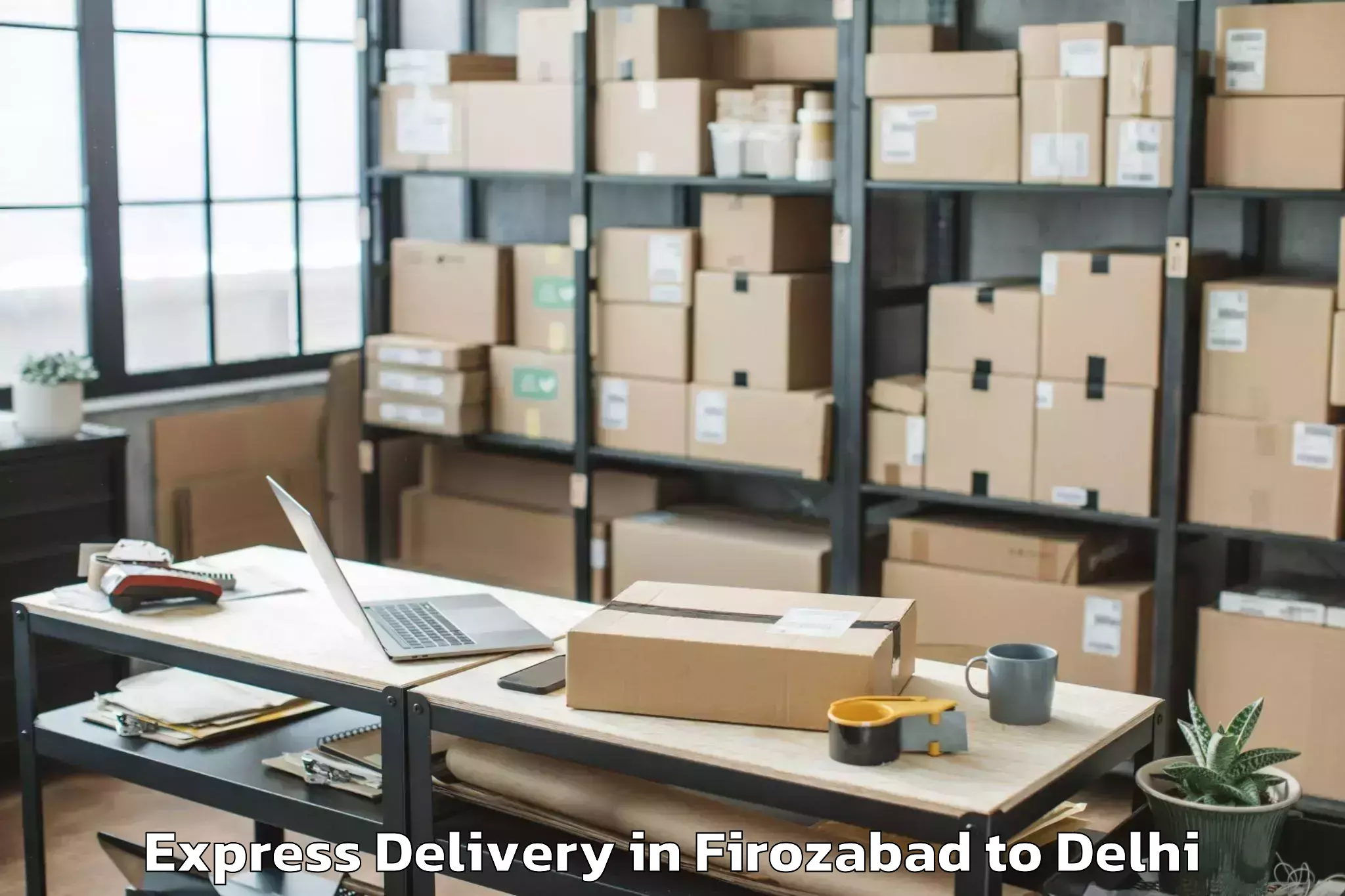 Top Firozabad to V3s East Centre Mall Express Delivery Available